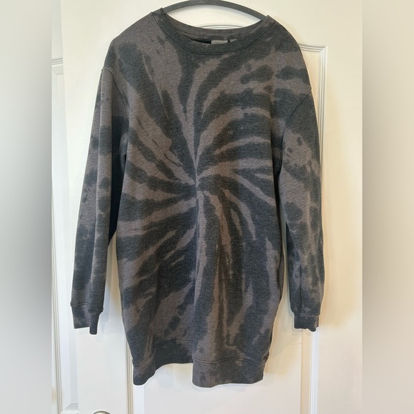 GUC Zella Womens Oversized Spiral Tie Dye Sweater Dress with Pockets Size M - Picture 1 of 8
